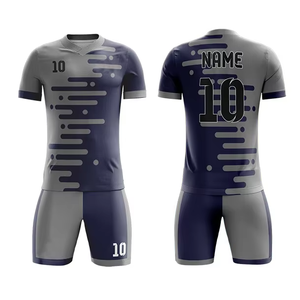 Ensemble d'uniformes de football personnalisés en Spandex/Coton avec impression par transfert thermique, motif uni, manches courtes, logo frontal, 280g - Product Image 3