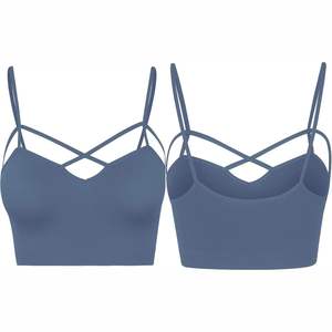 Soutien-gorge de sport pour femme grande taille avec logo personnalisé, design avant, maintien élevé et extensibilité quadridirectionnelle pour la gym et l'entraînement - Product Image 1