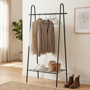 Armario Metálico Moderno Independiente con Estante para Dormitorio, Mueble de Diseño Minimalista, Perchero para Ropa - Product Image 1