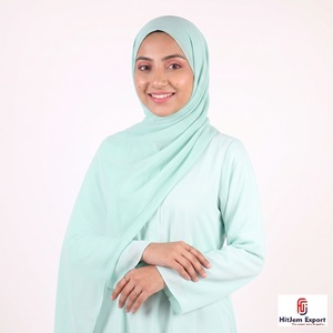Premium Custom Chiffon Hijab Scarf <b>Silk</b> Feel <b>Head</b> <b>Wrap</b> OEM ODM Manufacturer India Textile Supplier - Product Image 3