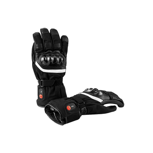 Racing Gloves Full <b>Finger</b> Leather Windproof Adjustable Wrist <b>Strap</b> Unisex Outdoor Riding Protection Black - Product Image 5