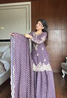 Salwar Kameez brodé avec travail de sequins, longueur au sol, prêt-à-porter pour femmes, tenue traditionnelle indienne et pakistanaise