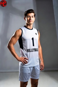 Uniforme de Voleibol Personalizado para Hombre, 100% Poliéster, Producto de Venta Caliente, Diseño Moderno, Uniforme de Voleibol Sostenible - Product Image 2