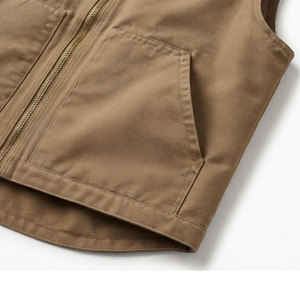 Chaleco de Lona para Hombre con Logotipo SH, Precio Económico al por Mayor, Tela de Algodón de Primera Calidad, Chaleco de Lona para Trabajo en Exteriores - Product Image 3