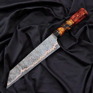 OEM Custom <b>Copper</b> Damascus Steel Brisket Slicing Knife Handmade BBQ Meat Carving Chef Knife Resin Handle Ideal Gift - Product Image 1