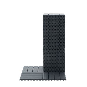 44 Pack Plastic <b>Interlocking</b> Deck <b>Tiles</b> 12\"x12\" Square Waterproof Outdoor Patio Decking <b>Tiles</b> for All Weather Use - Product Image 4