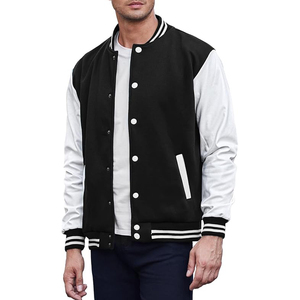 2024 Wholesale <b>Men</b> Custom High Quality Baseball Jacket Graduation Patchwork Cartoon Stand Collar Winter Varsity Jacket - Product Image 1
