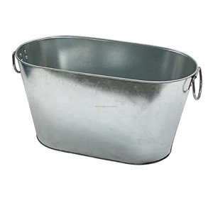 Nouvelle arrivée de bière en métal bac à glace galvanisé simple et attrayant prix le moins cher avec poignées - Product Image 2