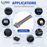 Arnés de Cableado para Estéreo de Auto RED WOLF con Conector de 12 Pines para Computadora de Motocicleta e Instalación de Radio para Automóviles