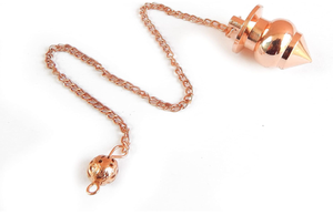 Pendule en cuivre à pointe ronde, pour la radiesthésie, le Reiki, la divination des chakras, la méditation, Pendule Cronus - Product Image 2