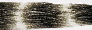 Perles de quartz fumé brun naturel facettées en rondelle de 4 mm, nuance dégradée, brin de 13-14 pouces de long - Product Image 2