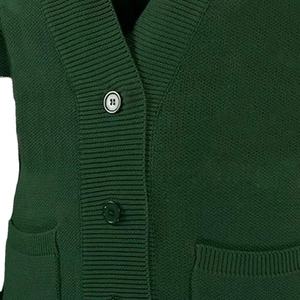 V-Neck <b>Cardigan</b> Men Long Sleeve Knit Sweater Pockets Solid Winter Wear <b>Thick</b> Acrylic Material Breathable - Product Image 6