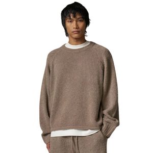 Sudadera con Capucha de Punto Bouclé Marrón, Cómoda, Suave, Informal, para Hombre y Mujer, Estilo Relajado y Moderno - Product Image 6