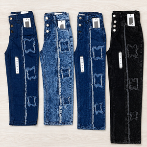 Pantalones Vaqueros Anchos para Niños y Niñas con Estampado de Estrellas, Venta al Por Mayor, Hechos en Bangladesh, Proveedor de Ropa Infantil Casual Lavada - Product Image 6
