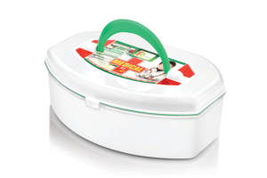 Plastic Medical Kit With Lid Irregular Shape Multifunction Storage <b>Box</b> For First Aid Supplies White And Red Colors - Product Image 5