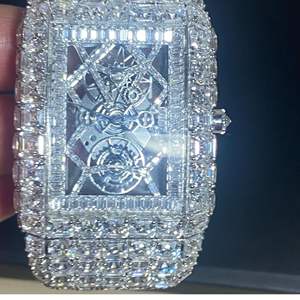 Reloj de Moda con Diamantes Cultivados en Laboratorio, Reloj con Diamantes Incoloros para Hombre, Mejor Calidad, Precio al por Mayor - Product Image 1