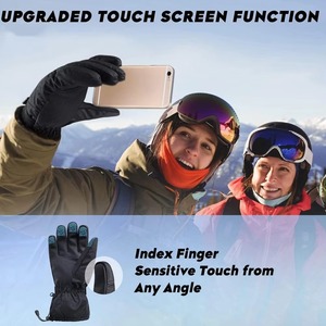 Guantes de invierno para hombre y mujer, guantes gruesos de ciclismo con dedos completos y 3M Thinsulate, guantes antideslizantes para mantener el calor, para ciclismo, correr y esquí - Product Image 4