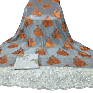 Step Out in Style with Plain Wedding Dress Somali Fransawi Dirac <b>Fabric</b> Featuring Intricate Embroidery Gracious Design for Girls - Product Image 2