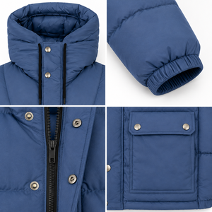 Blouson matelassé personnalisé avec patch en chenille, coque haut de gamme résistante à l'eau, rembourrage chaud, capuche, manteau d'hiver streetwear, vêtement d'extérieur - Product Image 4