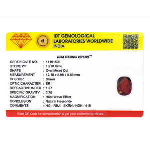 Natural Hessonite Gomed Oval Cut Loose Gemstone 6.05 Carat for Fine Jewelry - Product Image 4