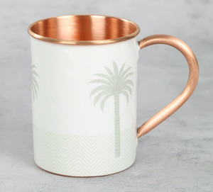 Premium Quality 100% Pure Copper <b>Mug</b> with Printed Enamel Coating, Ergonomic Handle, Durable Floral Patterned Copper Tumbler Cup - Product Image 6