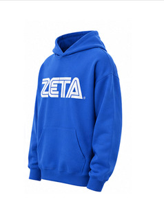 เสื้อฮู้ดผ้าฝ้ายฟลีซสีน้ำเงินสำหรับผู้หญิง Zeta Phi Beta Sorority ปักโลโก้ด้านหน้า แห้งเร็ว ผ้า 200 กรัม ทรงปกติ - Product Image 3