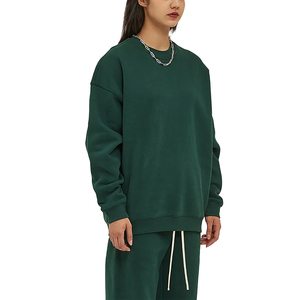 เสื้อสเวตเตอร์คุณภาพสูงแบบยูนิเซ็กซ์ หนัก 400GSM ผ้าฟลีซ สกรีนโลโก้ได้ตามสั่ง เสื้อคอกลมแบบเรียบ - Product Image 4