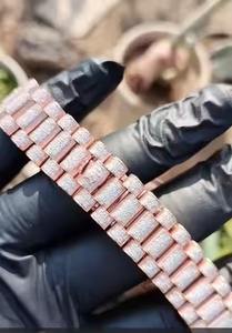 Montre de luxe en moissanite de qualité supérieure, entièrement sertie de diamants, pour homme, étanche, à quartz, avec bracelet, disponible au meilleur prix - Product Image 3