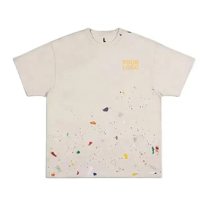 Camisetas OEM para hombre, 100% algodón, gramaje pesado, de secado rápido, transpirables, con estampado personalizado, lavadas con ácido, al por mayor. - Product Image 3