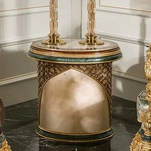 Juego de Sofás en Forma de L de Madera Tallada en Oro Real de Lujo, Ecológico y Duradero, Muebles Clásicos para Sala de Estar, Módulo para Hotel SF-87 - Product Image 6