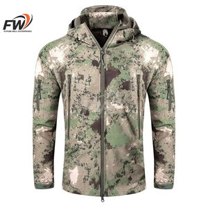 Sudadera con Cierre de Cremallera de un Cuarto para Hombre, con Logotipo Personalizado, de Forro Polar, Cálida, Transpirable, que Absorbe la Humedad, con Estampado de Camuflaje por Sublimación, para Caza - Product Image 3