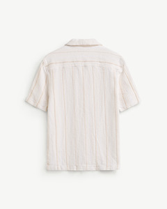 เสื้อเชิ้ตผู้ชายแขนสั้น ผ้าถักเนื้อนุ่ม ระบายอากาศได้ดี ทรงพอดีตัว กระดุมเดี่ยว ปกคอพับ ผ้าฝ้ายผสมโพลีเอสเตอร์ พิมพ์ลาย สำหรับฤดูใบไม้ร่วง - Product Image 2