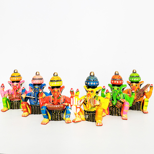 Juego de 5 figuras de madera de Ganesh Ji - Product Image 6