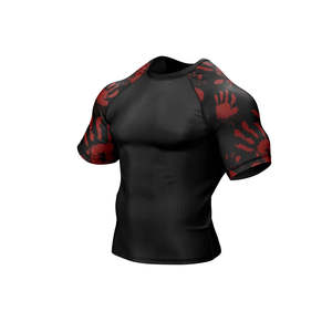Vente en gros de rashguard de Jiu Jitsu Bjj personnalisé avec logo imprimé en 3D pour hommes, t-shirt de compression respirant Spiderman UPF50+ à manches courtes - Product Image 5