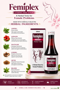 Femiplex Syrup 500ml Tónico Uterino Herbal con Vitaminas E y C para el Bienestar Femenino, Certificado ISO, Apoyo Inmunológico - Product Image 3