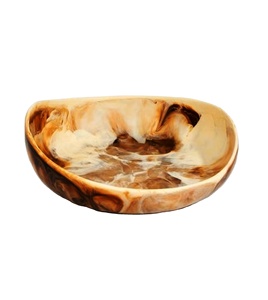 Plat de service artisanal en résine polie écologique – Compatible lave-vaisselle, personnalisable, design européen moderne pour la maison et les fêtes - Product Image 1