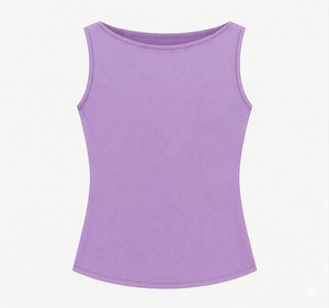 Camiseta de Tirantes Corta de Punto para Mujer, de Alta Calidad, con Logotipo Personalizado, Color Sólido, Cómoda, Cuello Redondo, Spandex/Poliéster, Transpirable - Product Image 1