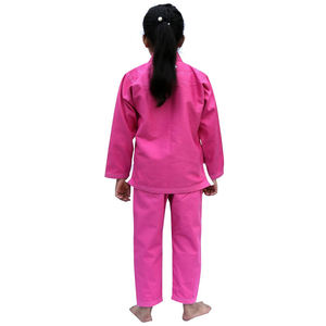 Uniforme de BJJ Rosa para Niñas, 100% Algodón, Ropa de Artes Marciales Resistente, Talla Infantil, Corte Regular, Estilo Liso Teñido - Product Image 2