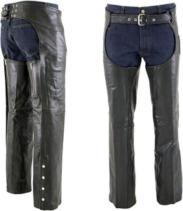 Pantalones de Motociclista Samroz Sports para Hombre, Negros, de Cuero Premium, Doble Comodidad - Product Image 1