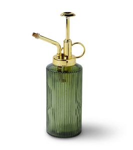 Green Glass Watering Can With Brass Pump And Spout For <b>Gardening</b> Durable Design - Product Image 1
