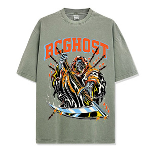Camiseta Extra Grande Personalizada para Hombre, 100% Algodón, 220 g/m², Estampado Gráfico, Cuello Redondo, Estilo Casual Urbano, Venta al Por Mayor OEM - Product Image 3