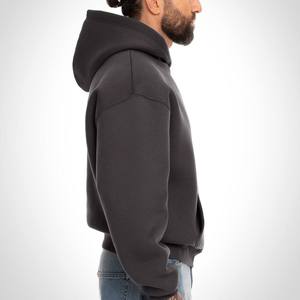 Heavyweight Custom Logo Men's Hoodie 100% Cotton Oversized Blank Streetwear <b>Thick</b> <b>Fleece</b> Plain Pullover Unisex Sweatshirt Bulk - Product Image 3