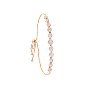 Beautiful Geometric Design Diamond <b>Bracelet</b> <b>Adjustable</b> Rose Gold Luxury <b>Bracelet</b> for Women - Product Image 3