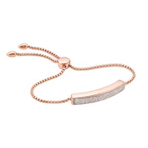 Certificado 0.80TCW Real Round Cut Diamond Fashion Bangle Bracelet Rose Gold Mejor compromiso Regalo de fiesta de boda a precio mayorista - Product Image 1