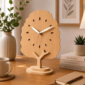 Modern Scandinavian Design Oval Wooden Quartz Analog Wall <b>Clock</b> <b>Battery</b> Operated Silent Hanging <b>Clock</b> for Living Room - Product Image 3