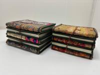 Carnets faits main en tissu recyclé brodé et patchwork – Personnalisables, avec plastification brillante, 80 feuilles – Idéal pour le journaling et les loisirs créatifs