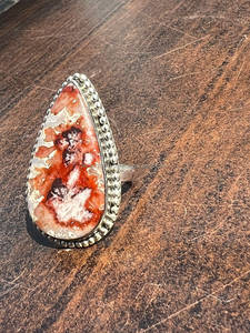 Anillo de Plata de Ley 925, joyería de Calcedonia ovalada, anillo de declaración, anillo de banda, regalo para ella - Product Image 3