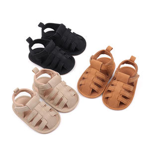 Sandales d'été confortables pour bébés de 0 à 18 <span class=keywords><strong>mois</strong></span> Sandales plates à semelles en caoutchouc antidérapantes Chaussures respirantes pour tout-petits pour garçons - Product Image 1