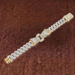 Premium <b>925</b> <b>Silver</b> Moissanite Link <b>Bracelet</b> Sparkling Luxury Jewelry for <b>Men</b> Women Special Occasions and Daily Wear - Product Image 3