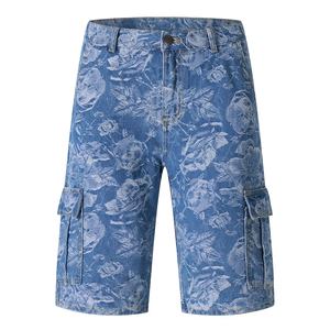 Shorts en jean pour hommes, style unique haut de gamme, nouvelle collection, coupe ample, streetwear, logo personnalisé disponible, vente en gros - Product Image 1